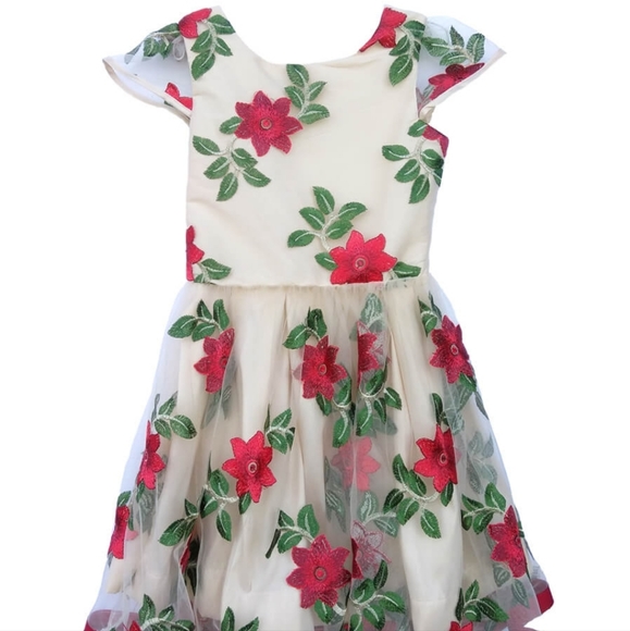 FIVE LOAVES TWO FISH POINSETTIA DRESS - Picture 6 of 8